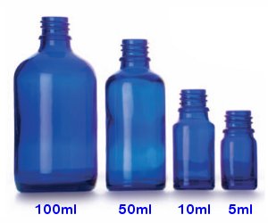 100ml blue glass bottle