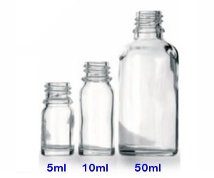 5ml clear glass bottle